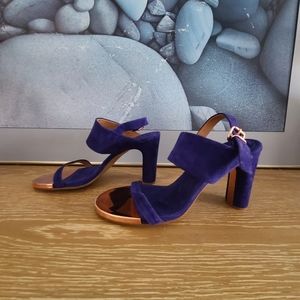 Veronique Branquinho Purple velvet heels